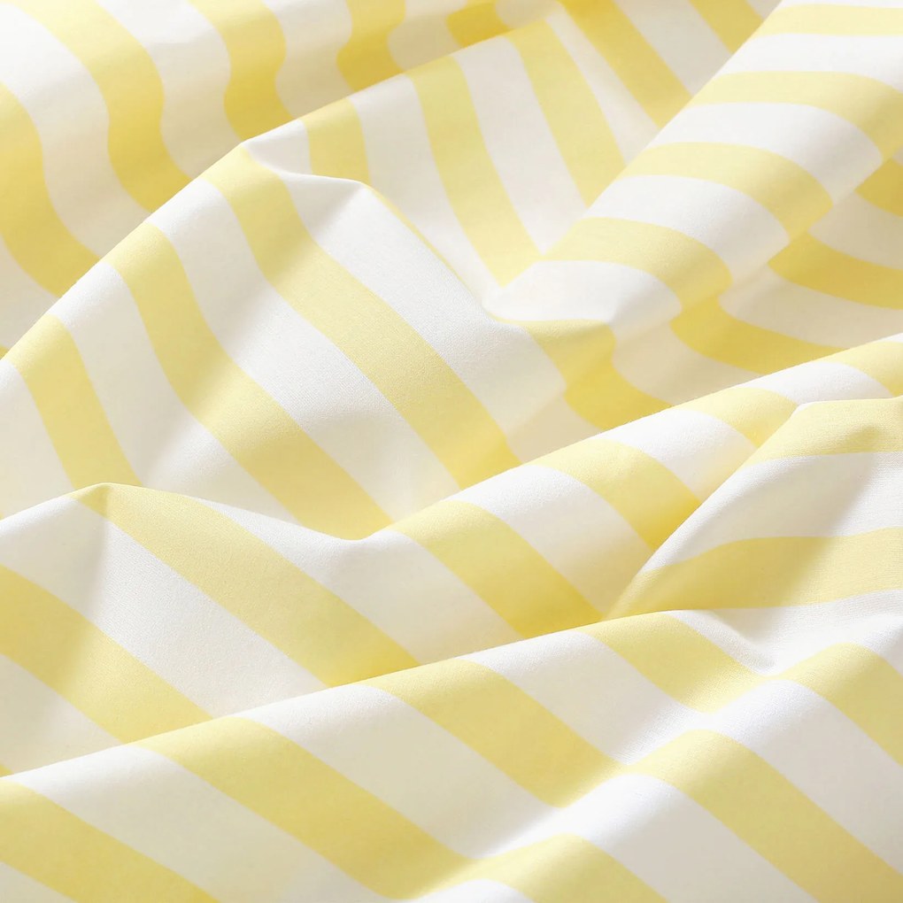 Goldea hranatý obrus 100% bavlnené plátno - žlté prúžky 80 x 80 cm