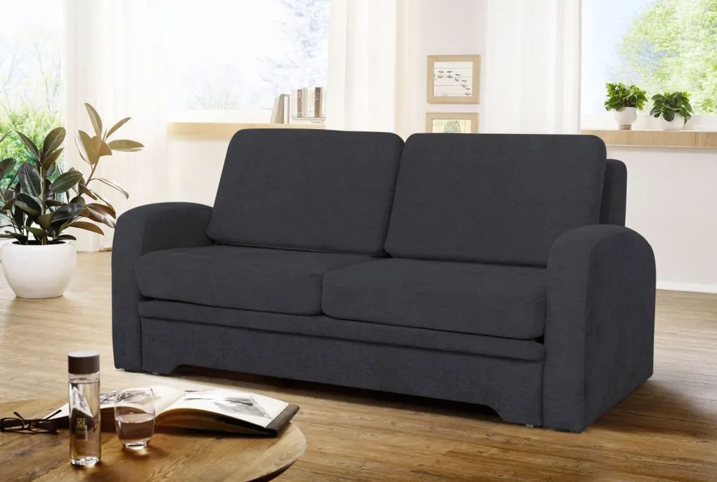 Pohovka s rozkladom Impuls, tmavo šedá látka