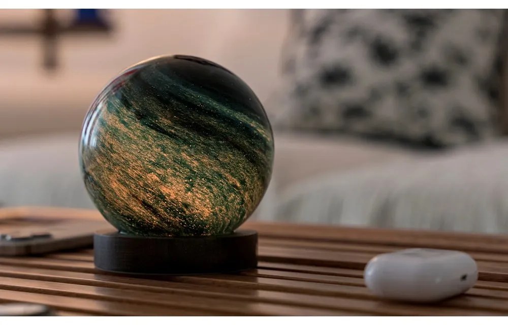 Tmavohnedá/tmavo prírodná svetelná dekorácia na USB ø 12 cm Stellar Ocean – Gingko