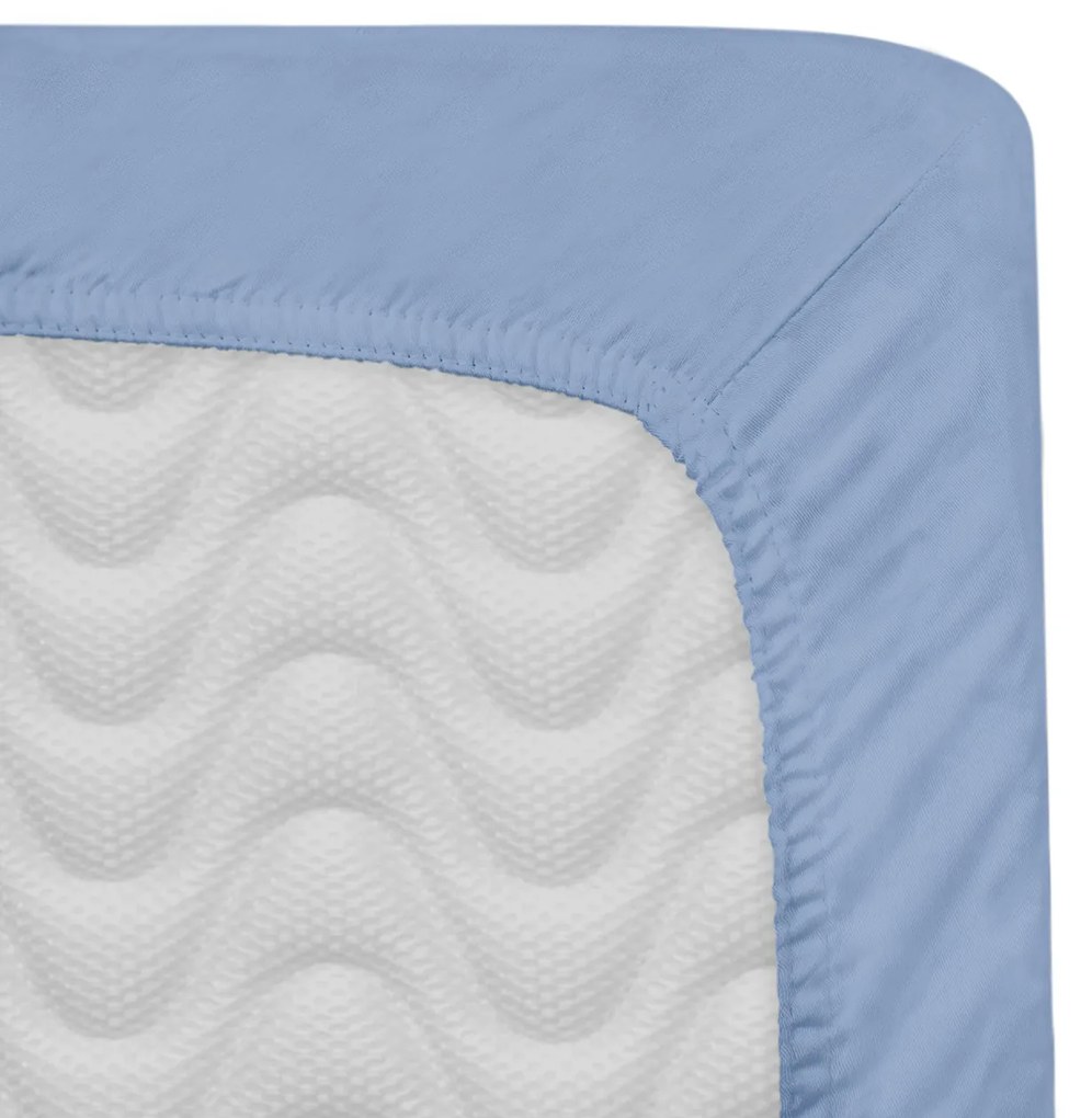 SATÉNOVÉ PRESTIERADLO 120X200 CM SVETLOMODRÉ