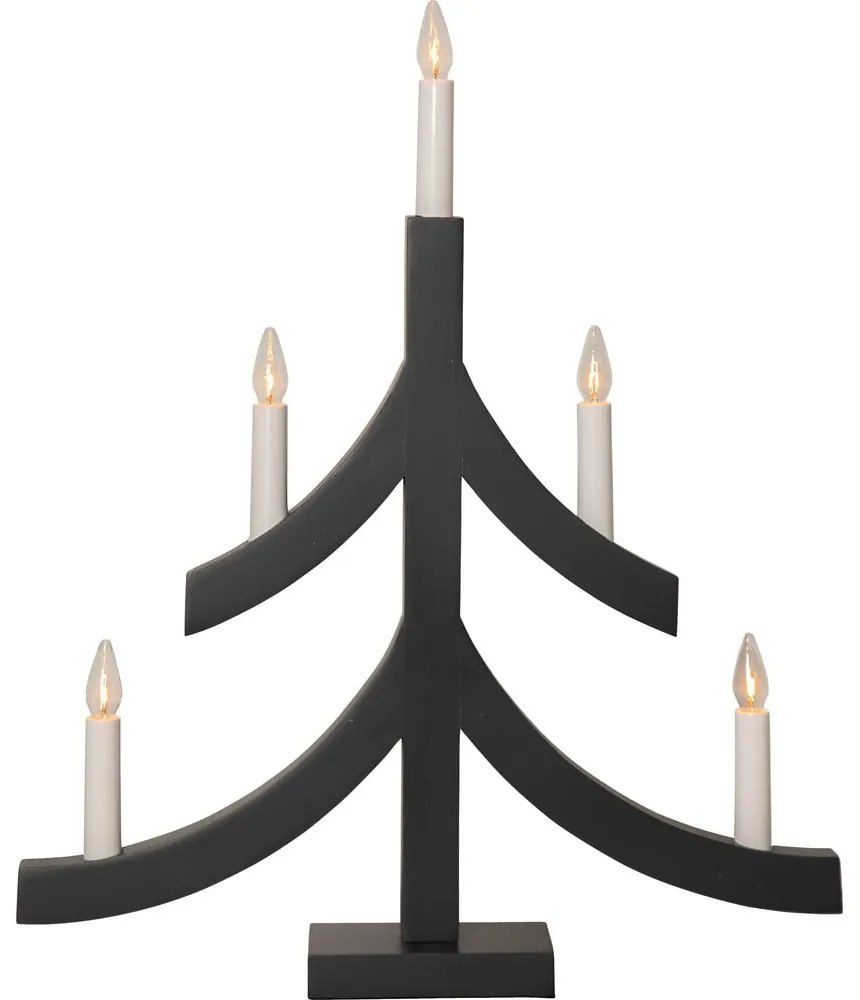 Tmavosivá vianočná svetelná dekorácia Pagod – Star Trading