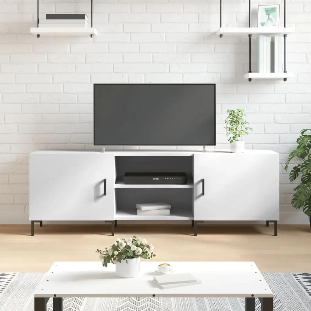TV skrinka biela 150x30x50 cm kompozitné drevo 829100