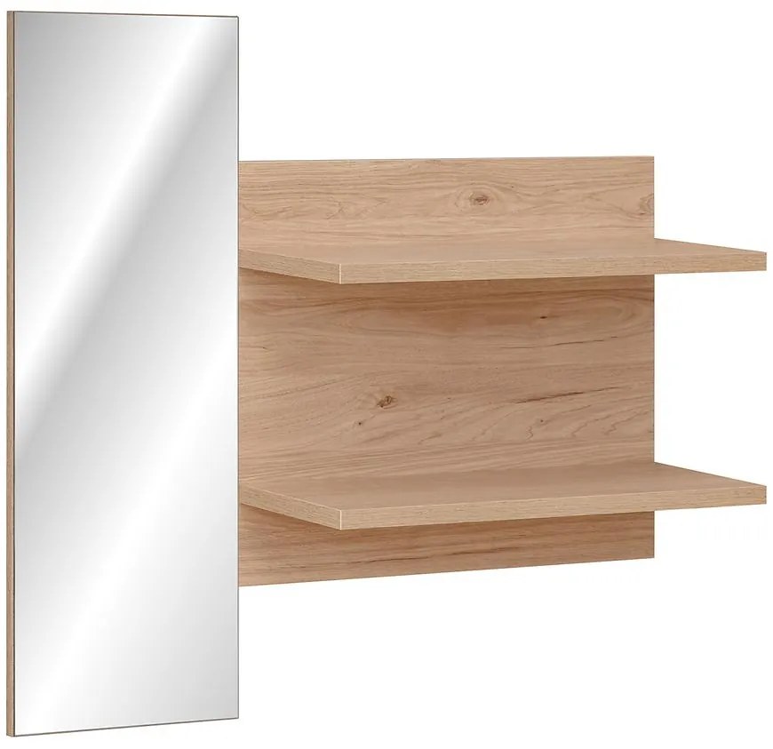 Polička Pedro+Zrkadlo HJZ PD TYP E hickory jackson/čierna