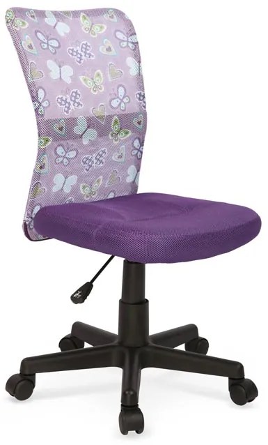 Detská stolička na kolieskach DINGO – bez podrúčok, viac farieb Fialový
