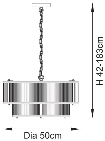 Endon 110944 - Závesný luster na reťazi RIDGETON 5xE14/6W/230V mosadz
