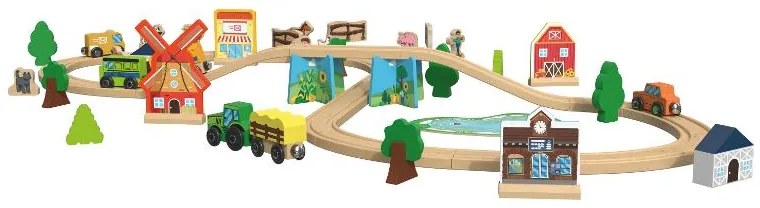 lupilu® Drevená železnica L (farma) (100395198)