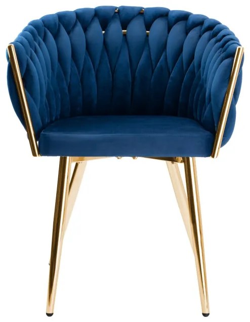 Jedálenská stolička COFTON zamatová, zlatá / granátová