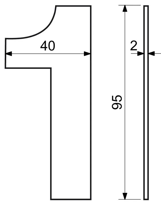 Domové číslo "1", RN.95L, čierna
