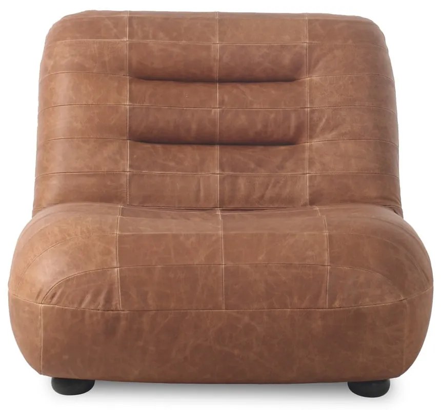 Koňakovohnedé kožené kreslo Wyatt – Dutchbone