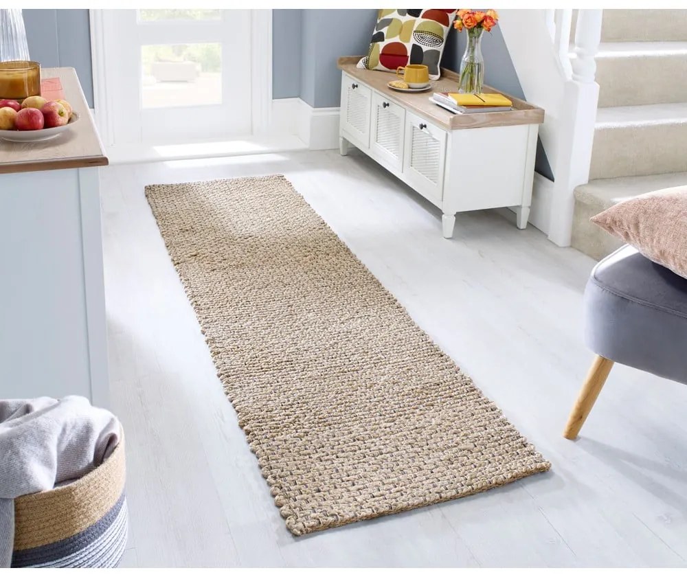 Jutový koberec v prírodnej farbe 60x150 cm Sol - Flair Rugs