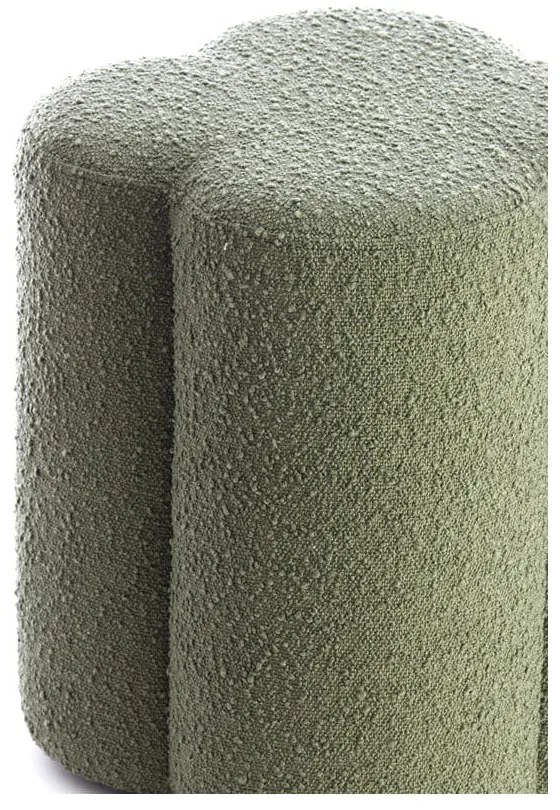 Zelený taburet z textílie buklé Nalani – Light &amp; Living