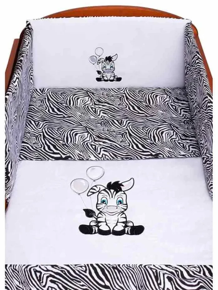3-dielne posteľné obliečky Zebra 90/120 bielo-čierne