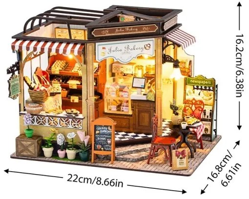 2Kids Toys - Miniatúra domčeka Juliino pekárstvo 2xAAA batérie