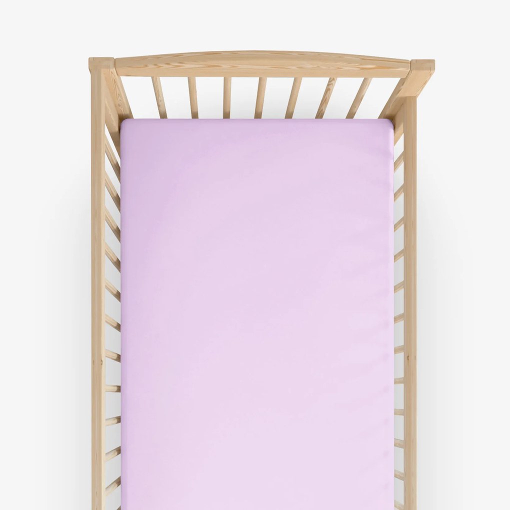 Goldea bavlnená plachta do detské postieľky - orgovánová 70 x 140 cm