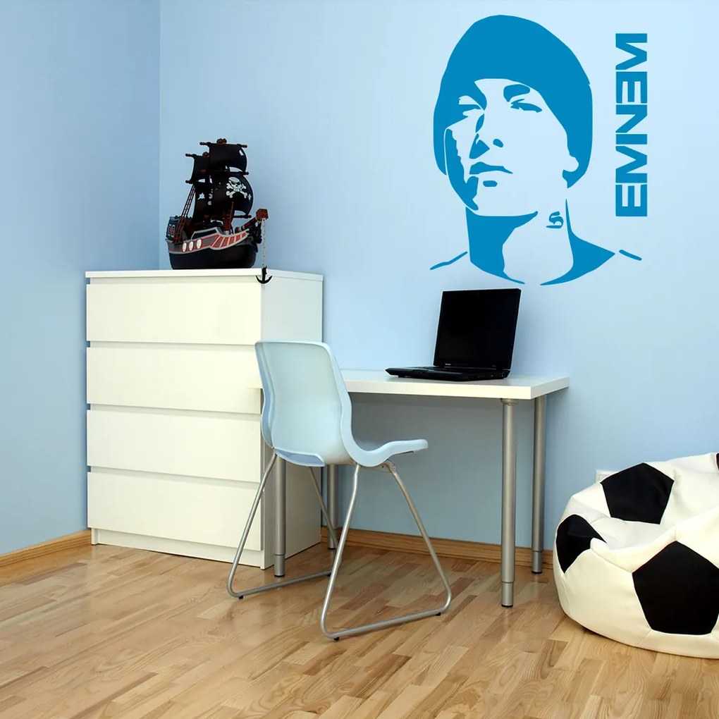 Veselá Stena Samolepka Eminem Farba: béžová, Veľkosť: 100 x 118 cm