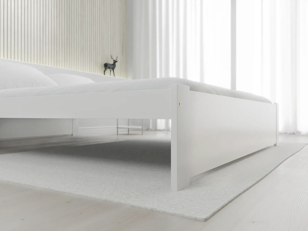 Posteľ IKAROS 180 x 200 cm, biela Rošt: S latkovým roštom, Matrac: Matrac Somnia 18 cm