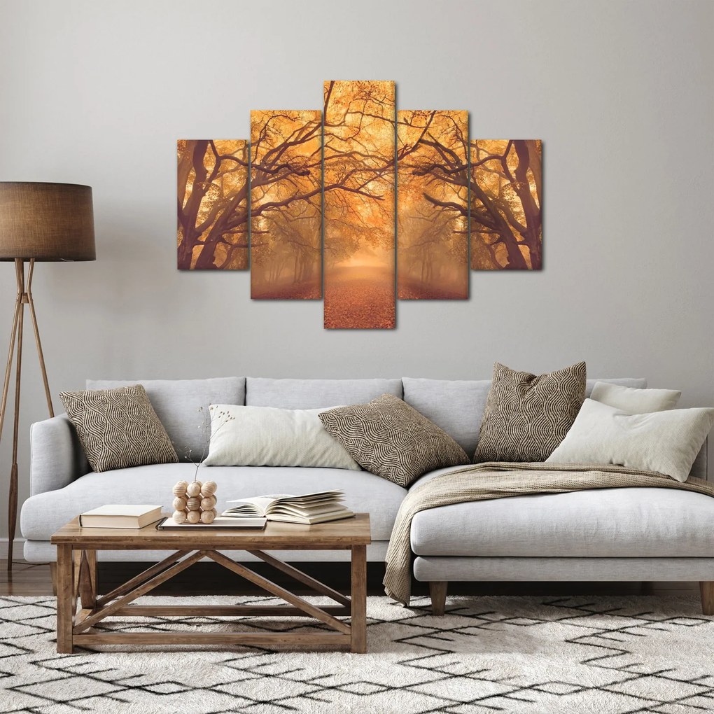 Obraz cesty v jesennej krajine (150x105 cm)