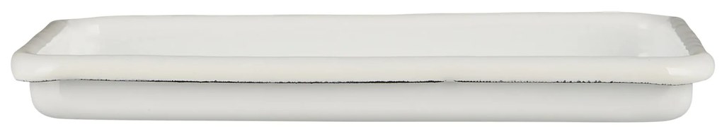 Ib Laursen Smaltovaný podnos White Rim 17 cm