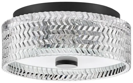 Hinkley HK-ELLE-F-S-BK - Stropné svietidlo 2xE27/60W/230V pr. 30,5 cm čierna