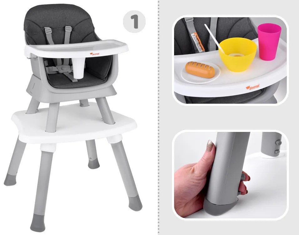 Multifunkčná detská stolička 6v1 ZA5664 – rastie s vaším dieťaťom