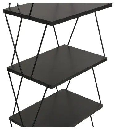 Knižnica BALABAN 165x48 cm antracit/čierna