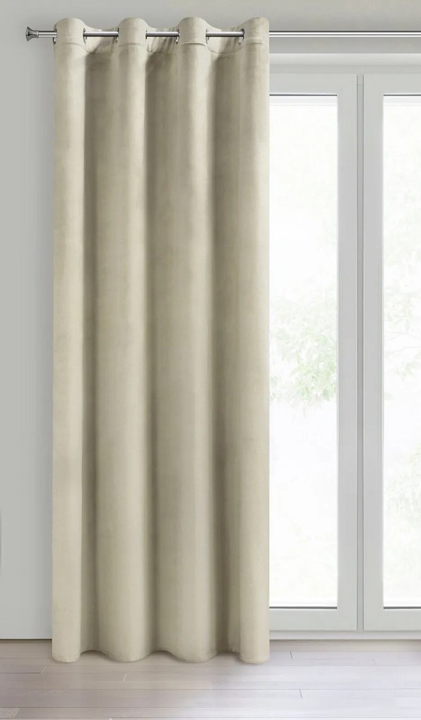 ZATEMŇOVACÍ ZÁVES NA KRÚŽKOCH DARLA SADA 2KS 140X250 CM KRÉMOVÁ