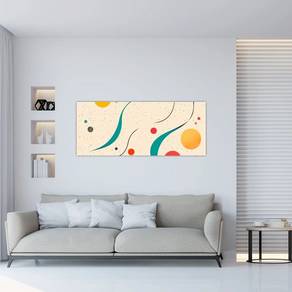 Obraz - Minimalistická farebná ilustrácia (120x50 cm)