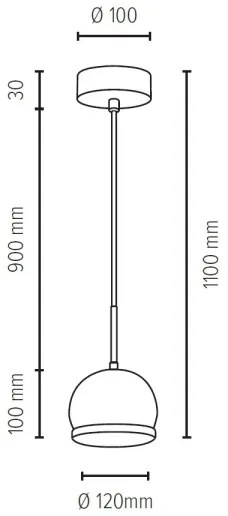 Spot-Light 5141174 - LED Luster na lanku BALL WOOD 1xGU10/5W/230V matný dub