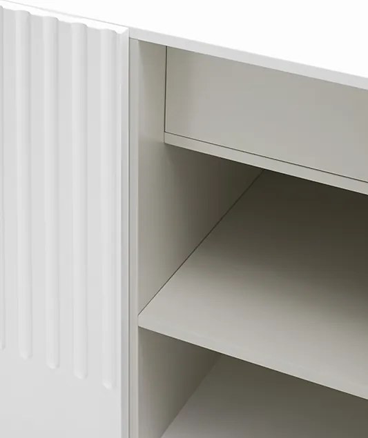 Teulat Doric dizajnová drevená komoda - Biela, 150 cm