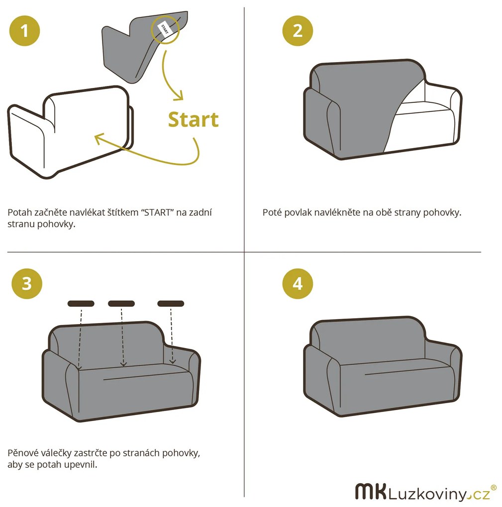 Napínací poťah na trojkreslo – Max