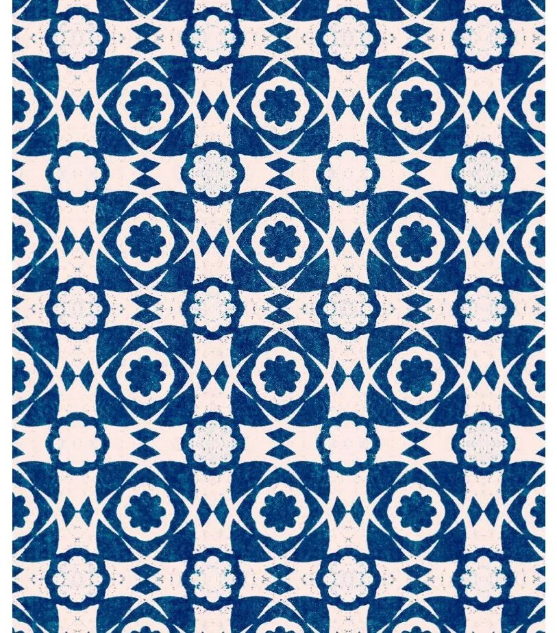 MINDTHEGAP Aegean Tiles Indigo - tapeta