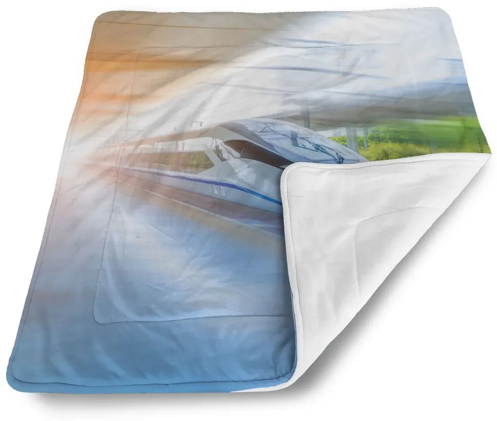 Sablio Deka pre bábätko Rýchlovlak prechádzajúci stanicou - 90x120 cm