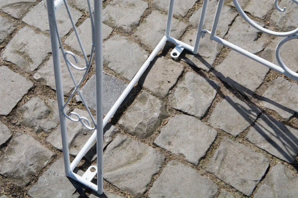Oblúk na ruže Mel s bránkou - Biela antik