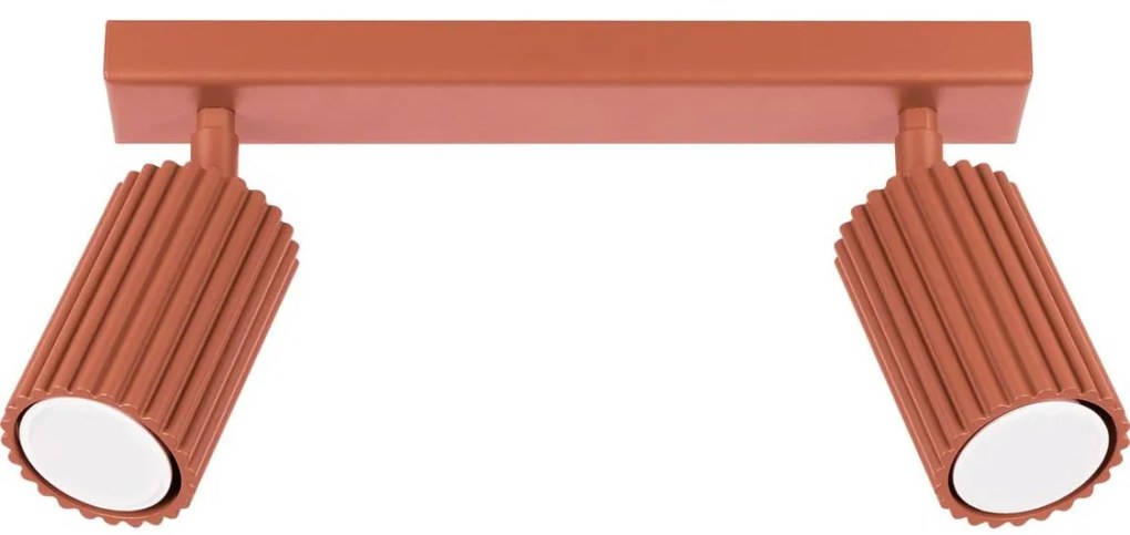 Sollux SL.1637 - Bodové svietidlo KARBON 2xGU10/10W/230V červená