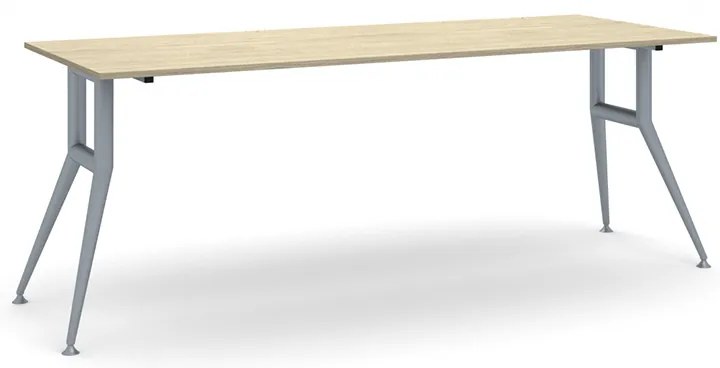 Rokovací kancelársky stôl WIDE, 200x80 cm, dub prírodný