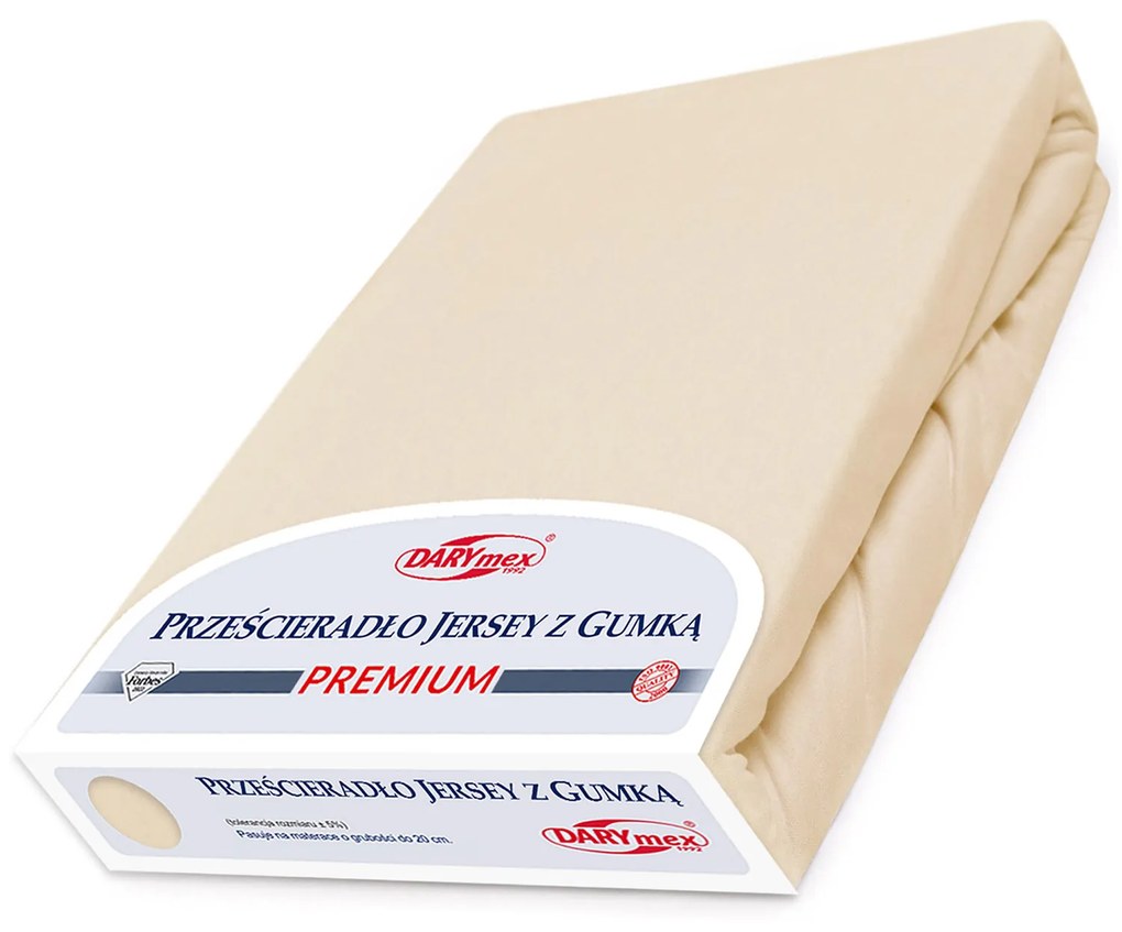 JERSEY PRESTIERADLO PREMIUM 180X200 CM SVETLOBÉŽOVÉ