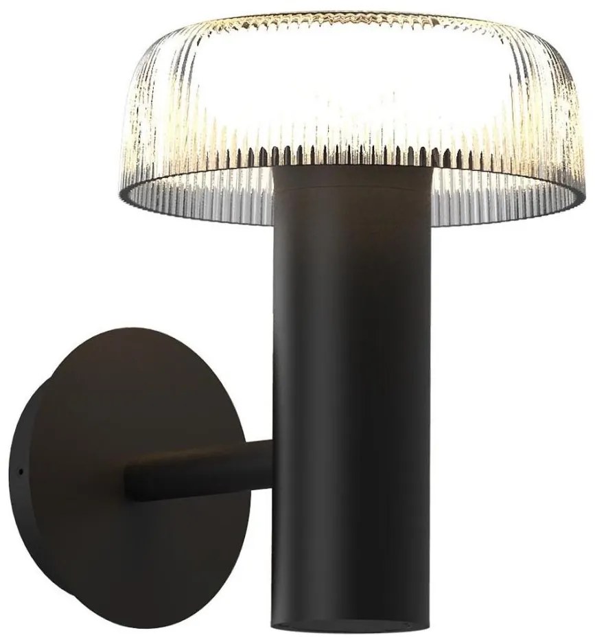 Zuma Line WT33111 - LED Solárna nástenná lampa BLUET LED/2,5W/2000mAh IP44 čierna