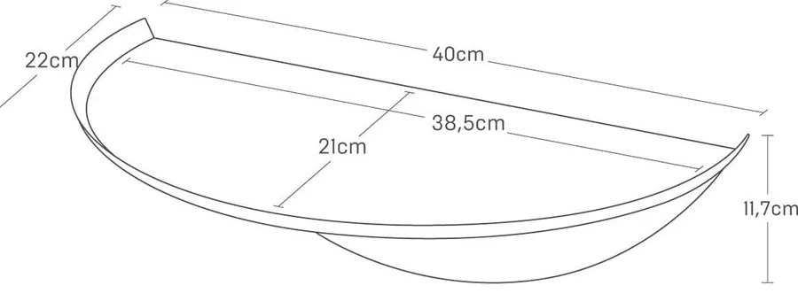 Biela kovová polica 40 cm Tower – YAMAZAKI