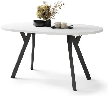 Rozkladací jedálenský stôl ARTUR biely/čierny