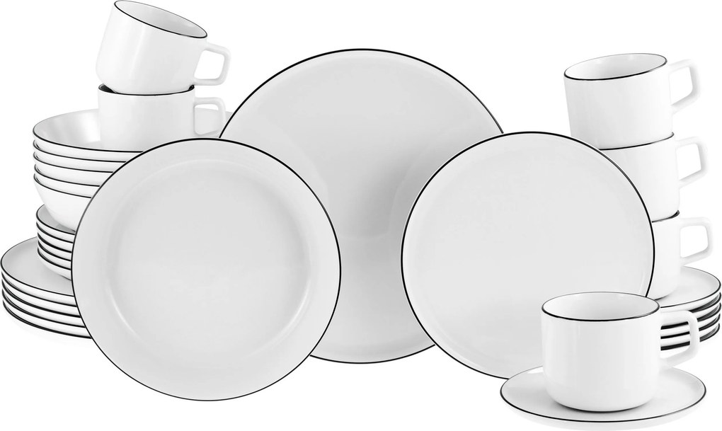 XXXLutz KOMBINOVANÝ SERVIS Chef Collection Black Line 30-dielne Creatable - Online Only bytové doplnky - 007768054303