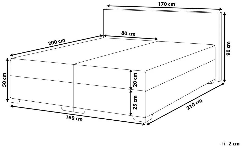 Kontinentálna posteľ 160 cm PREMIER 2 (s matracmi) (sivá). Vlastná spoľahlivá doprava až k Vám domov. 1007442