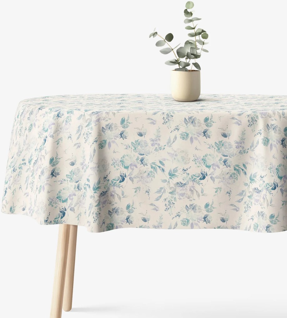 Goldea oválny obrus valencia - otlačky rastlín 140 x 220 cm