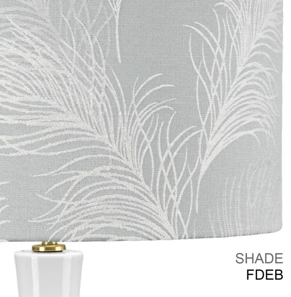 Elstead MILO-AB-TL-FDEB - Stolná lampa MILO 1xE27/60W/230V šedá