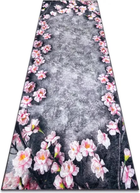 Protišmykový koberec / behúň ANDRE 28170 sivý / ružový