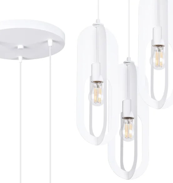 Sollux SL.1361 - Luster na lanku NICUS 3xE27/15W/230V biela