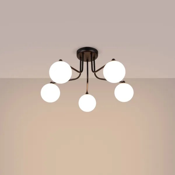 Sollux SL.1663 - Luster na tyči ASTRAL 5xG9/8W/230V čierna