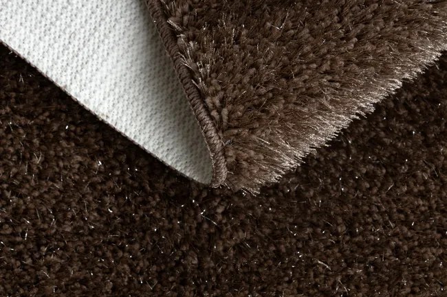 Kúpeľňový koberček SYNERGY glamour / lurex, hnedý