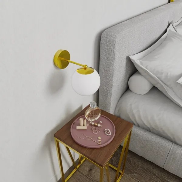 Nástenné svietidlo 1xE27/40W/230V zlaté/biele