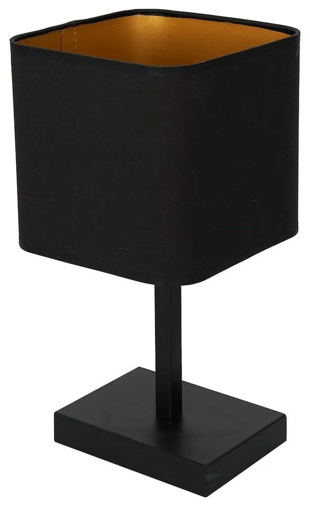 Stolná lampa Napoli, 1x čierne textilné tienidlo, b