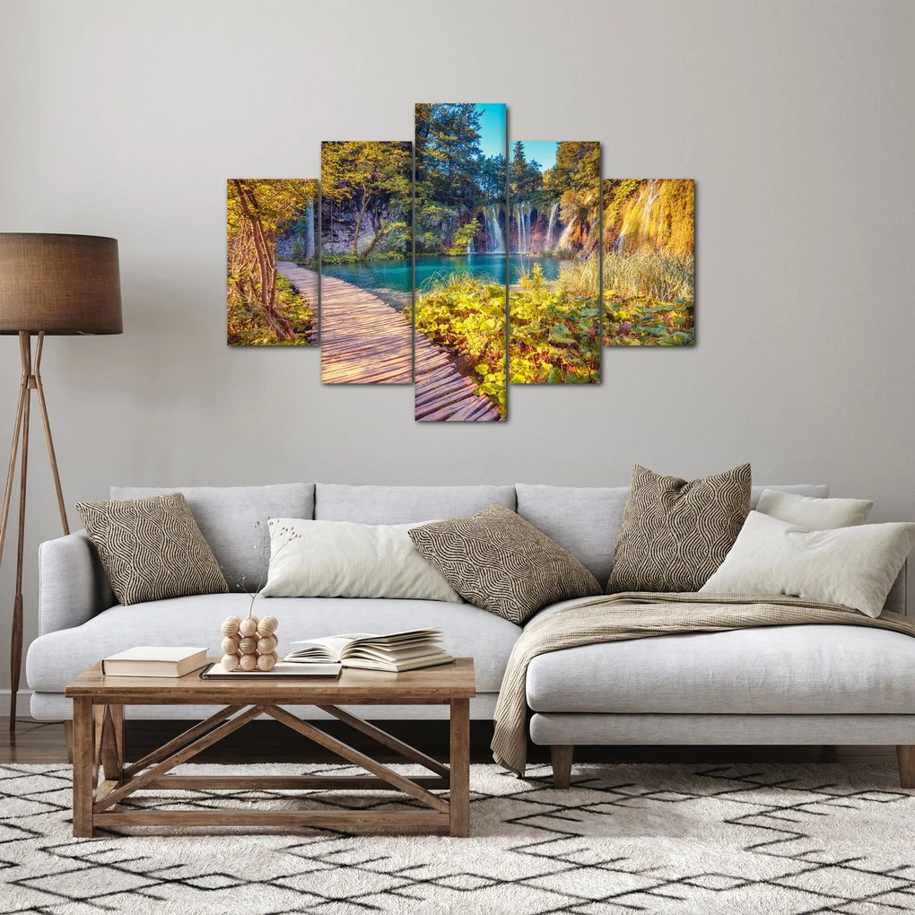 Obraz - Plitvické jazerá, Chorvátsko (150x105 cm)